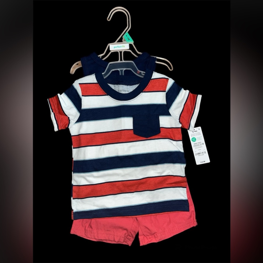 Carter's Child of Mine Baby Boy Shorts Outfit Set, 3-Piece